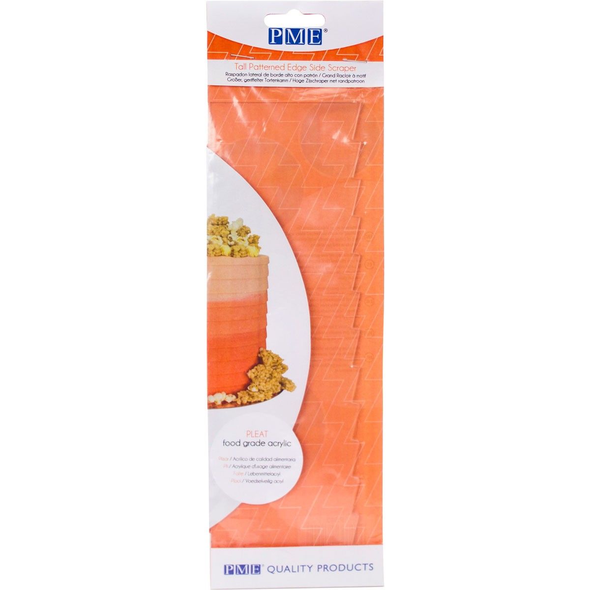 Pme tall patterned edge side scraper''pleat''
