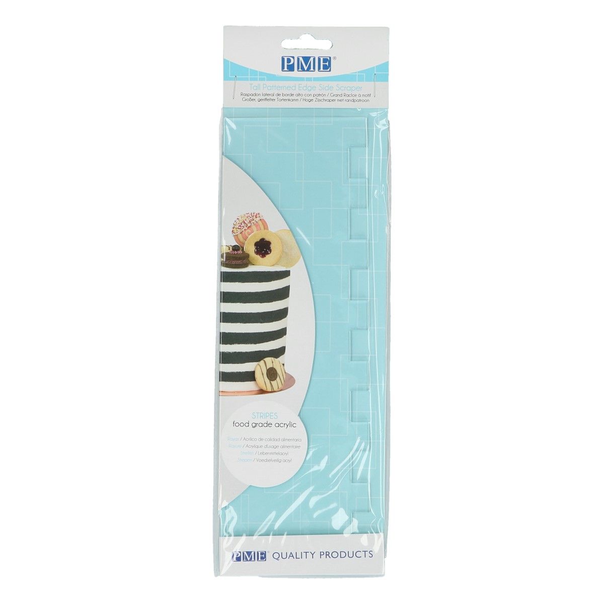 Pme tall patterned edge side scraper ''stripes''