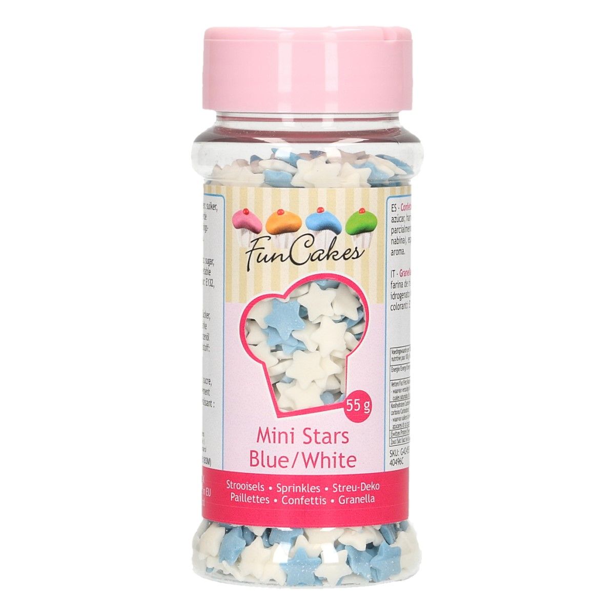 Funcakes mini stars blue/white 55g