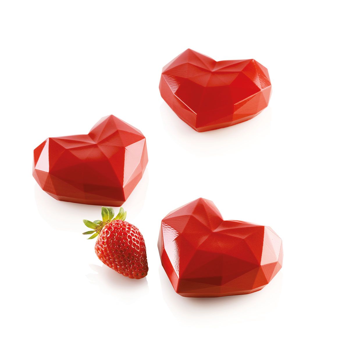 Silikomart mould Amorini Origami geomatric heart mini