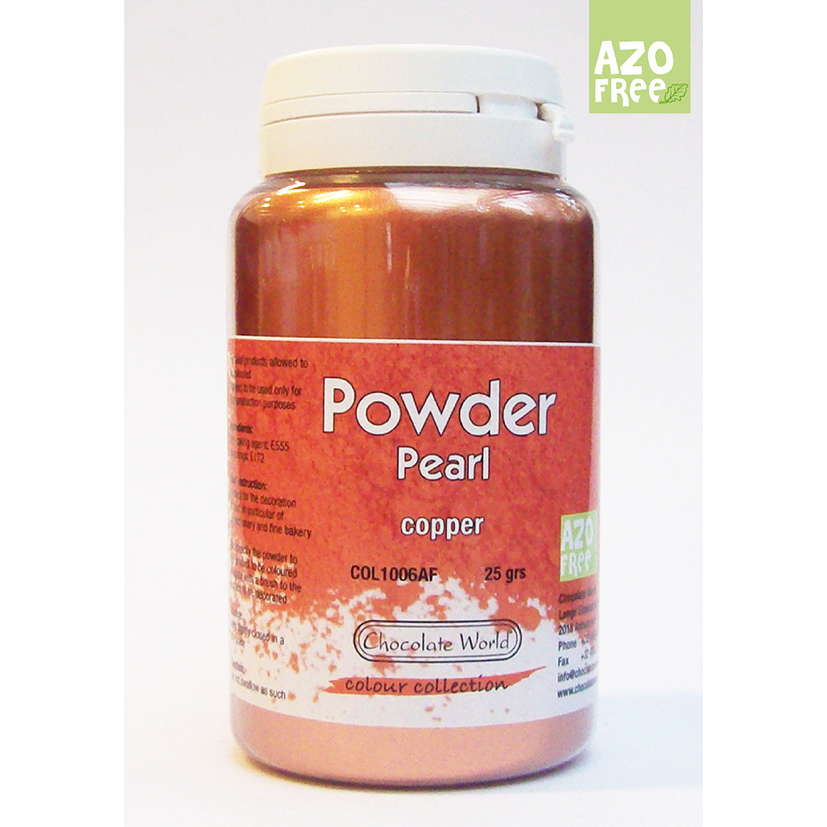 Glans dustpoeder 25 GR copper