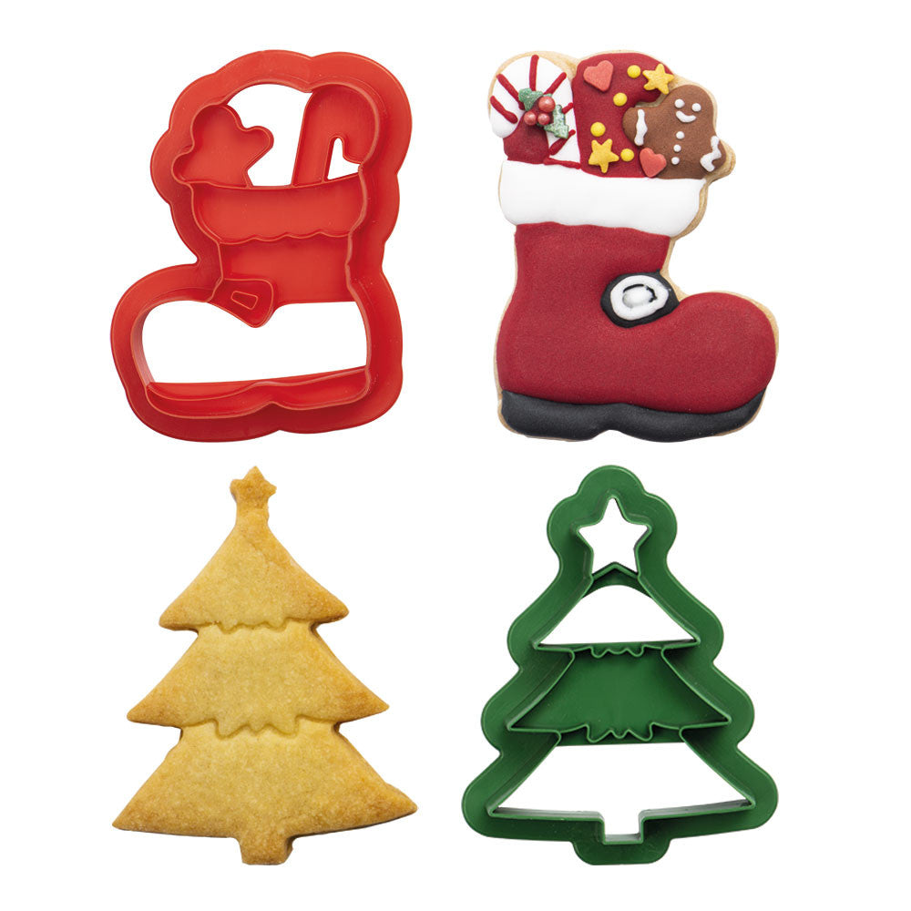 Koekjes Uitstekerset Kerstboom & Laars