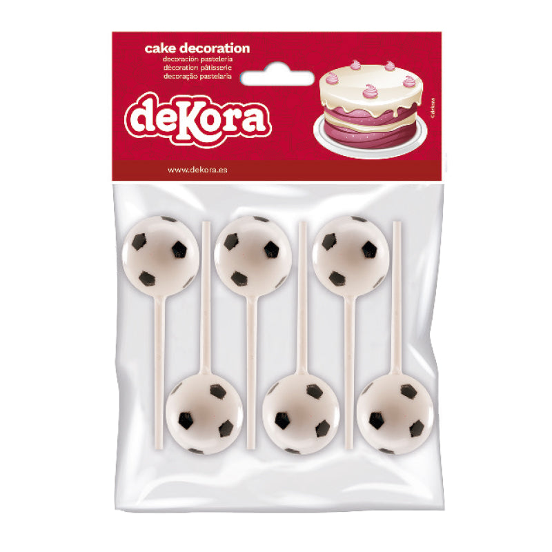 voetbal decoratie 6 stuks