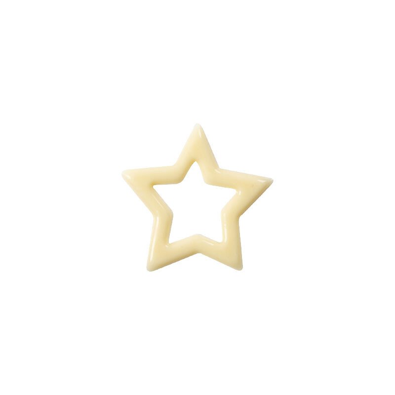 Chocolade witte open ster -4 cm