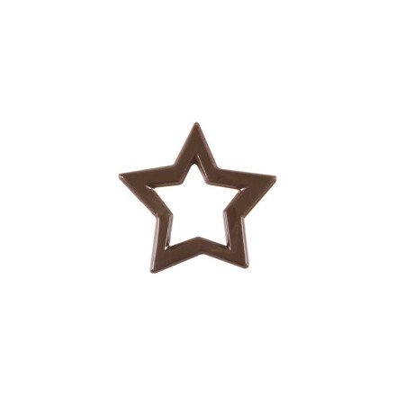 Chocolade open ster-puur-4 cm