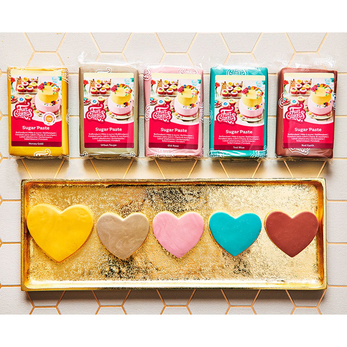 Funcakes rolfondant Honey gold 250g