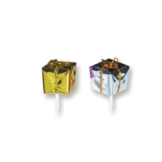 Geschenk goud en zilver 1x1 cm
