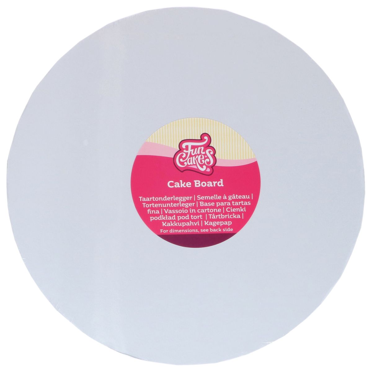 FunCakes Cake Board Rond Wit Ø 25 cm