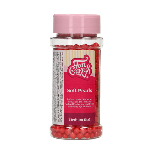 FUNCAKES ZACHTE PARELS MEDIUM ROOD 80 G