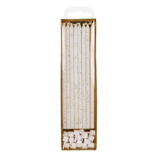 PME EXTRA TALL CANDLES GLITTER 18CM PK/16
