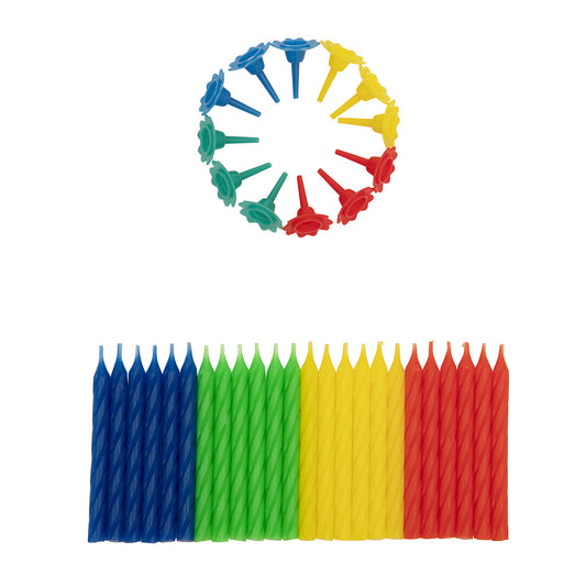 kaarsjes Multi 24st + 12 houders
