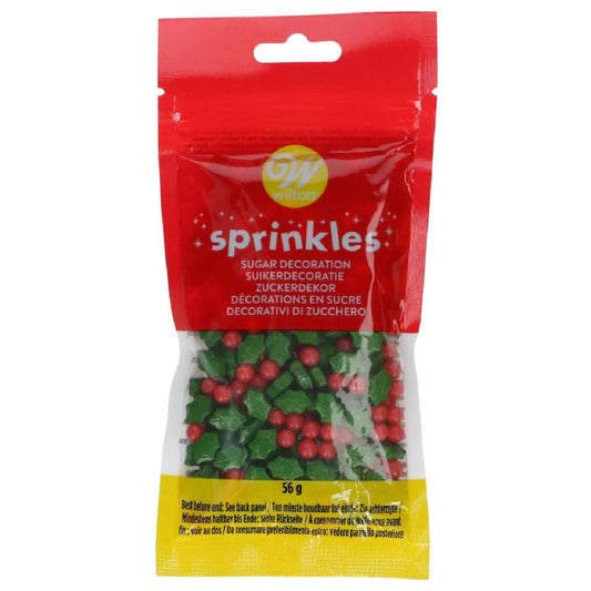 Wilton Sprinkles Hulstblaadjes 56g