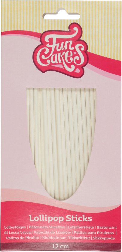 FunCakes Lollystokjes - 50 Cakepop Stokjes - 12 cm