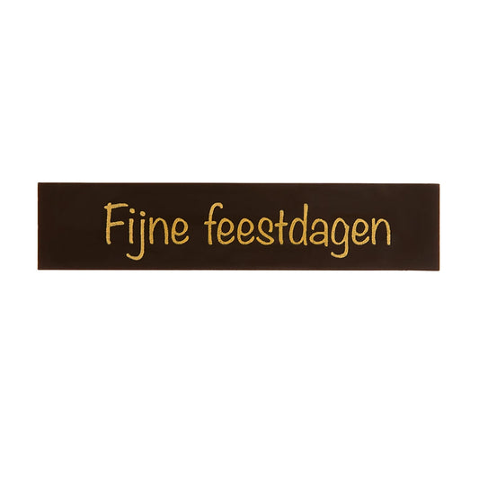 Chocoladedecoratie Fijne Feestdagen Puur