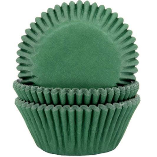 Cupcake Vormpjes HoM Donker Groen 50x33mm. 48st.