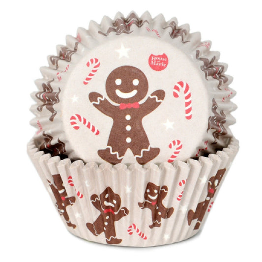 Cupcake Vormpjes HoM Gingerbread 50x32,5mm. 48st.