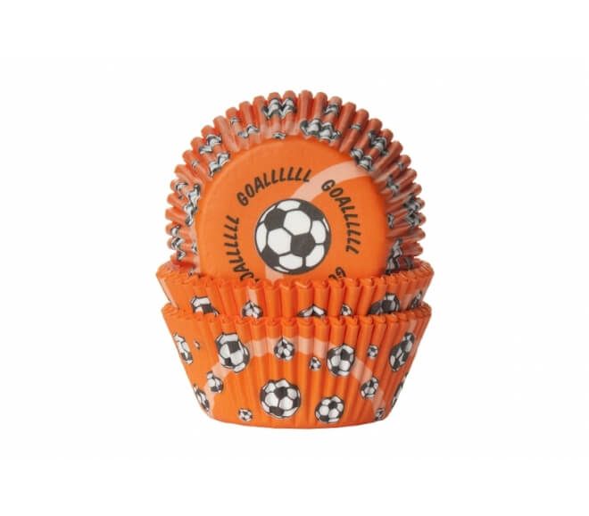 VOETBAL (GOAL!) ORANJE - BAKING CUPS (50 ST)