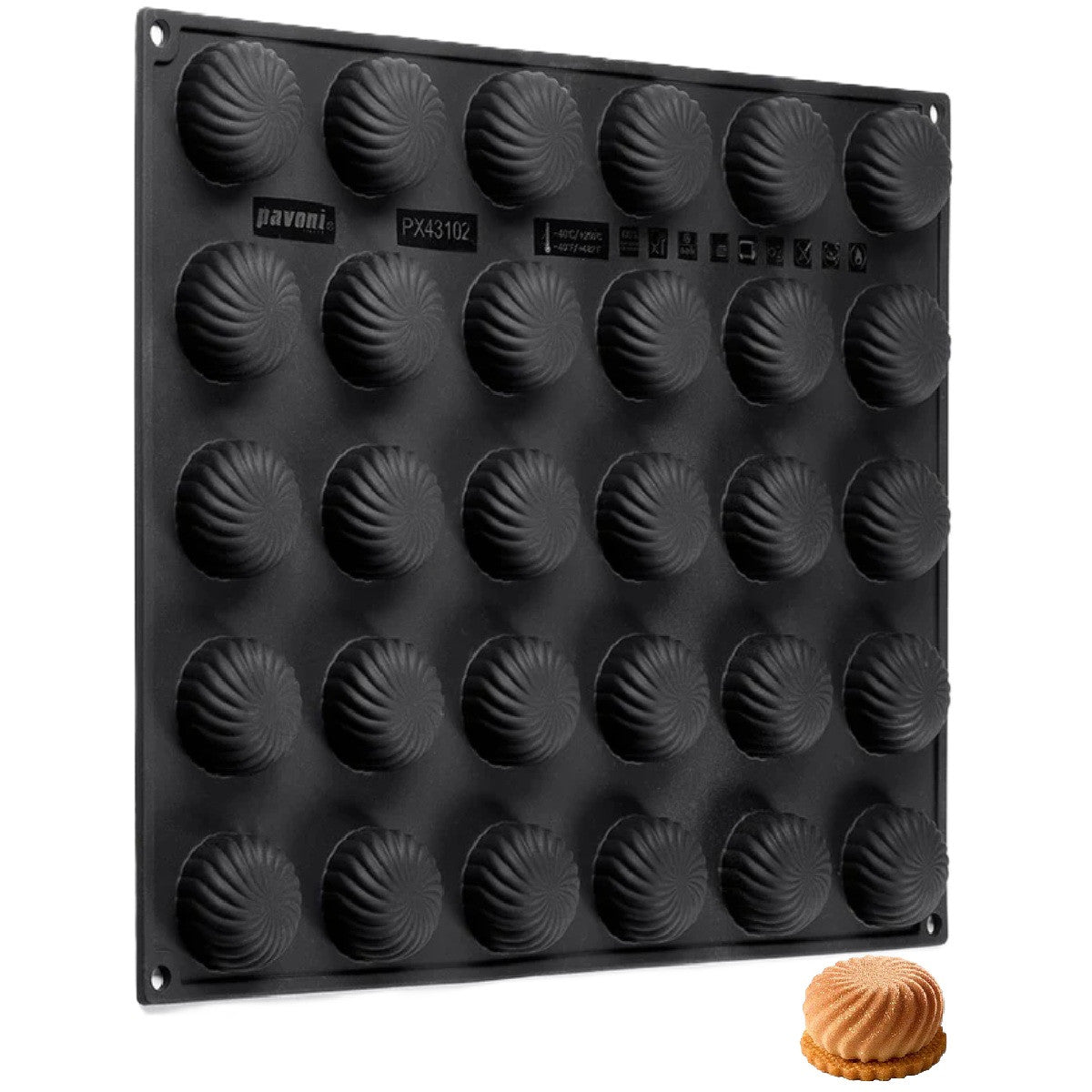 Pavoni Siliconen Vorm Caleidon Ø40x20mm (30) 30x40cm