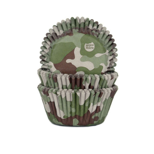 HOUSE OF MARIE BAKING CUPS CAMOUFLAGE PK/50