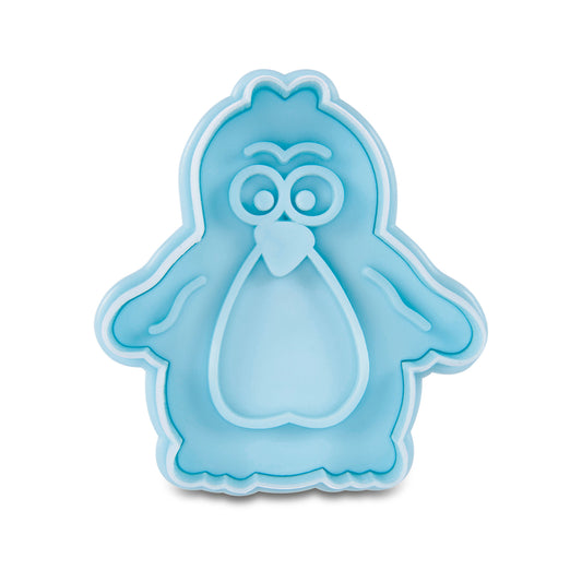 Embossing-koekjesvormer met uitwerper Pinguïn