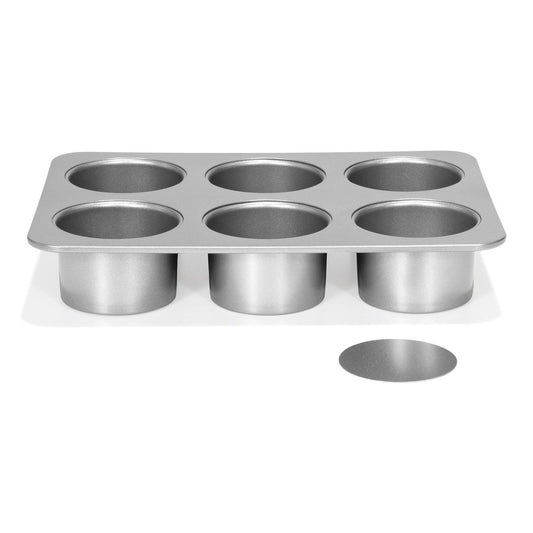 PATISSE SILVER-TOP MINI CHEESECAKEVORM LOSSE BODEM 6 VAKS Ø8