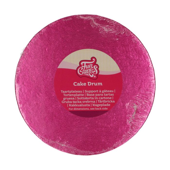 FunCakes Cake Drum Rond Ø20 cm – Cerise
