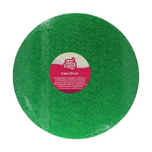 FUNCAKES CAKE DRUM ROND Ø30,5 CM - LICHT GROEN