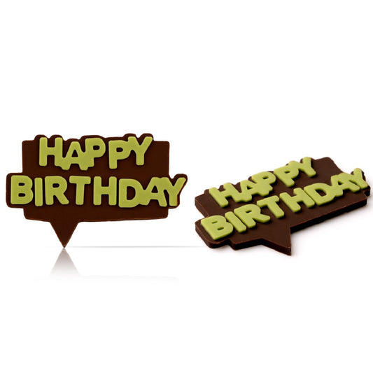 Chocoladedecoratie Happy Birthday