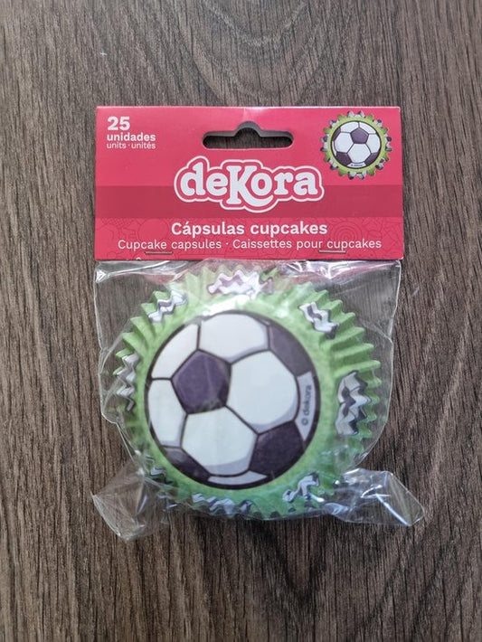 VOETBAL Baking cups 25 stuks