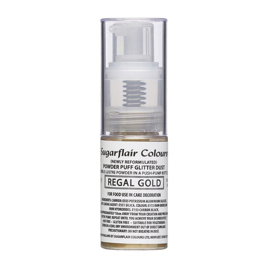 Sugarflair Pump Spray Glitter Dust -Regal Gold-