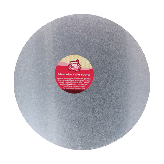 FUNCAKES MASONITE CAKE BOARD ROND Ø35 CM - ZILVER