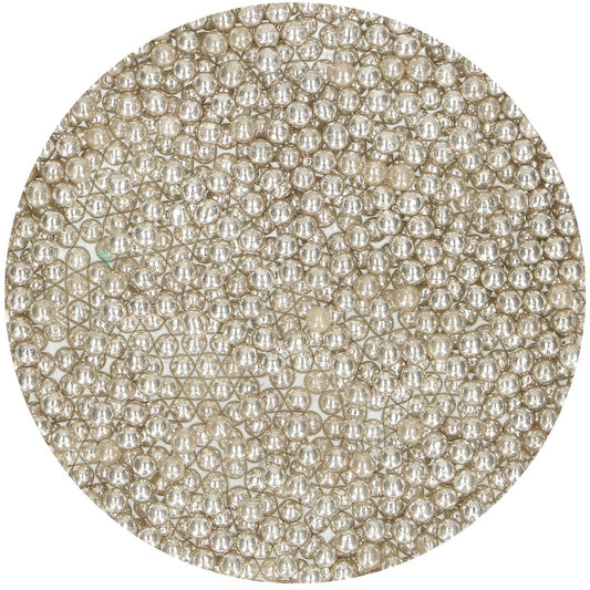 SUIKERPARELS small METALLIC ZILVER 80 G