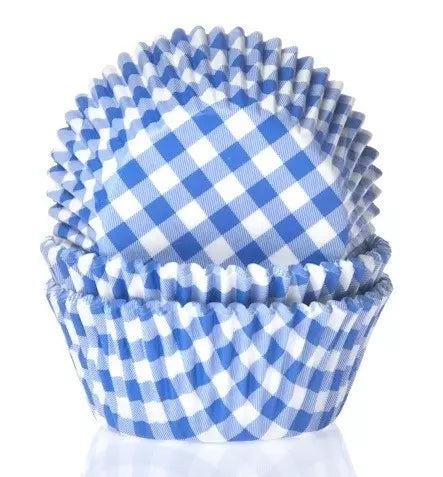 Cupcake Cups HoM Boerenbont Ruit Blauw