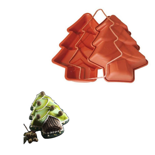Silikomart Siliconen Bakvorm Kerstboom 28x20x4cm + Ring