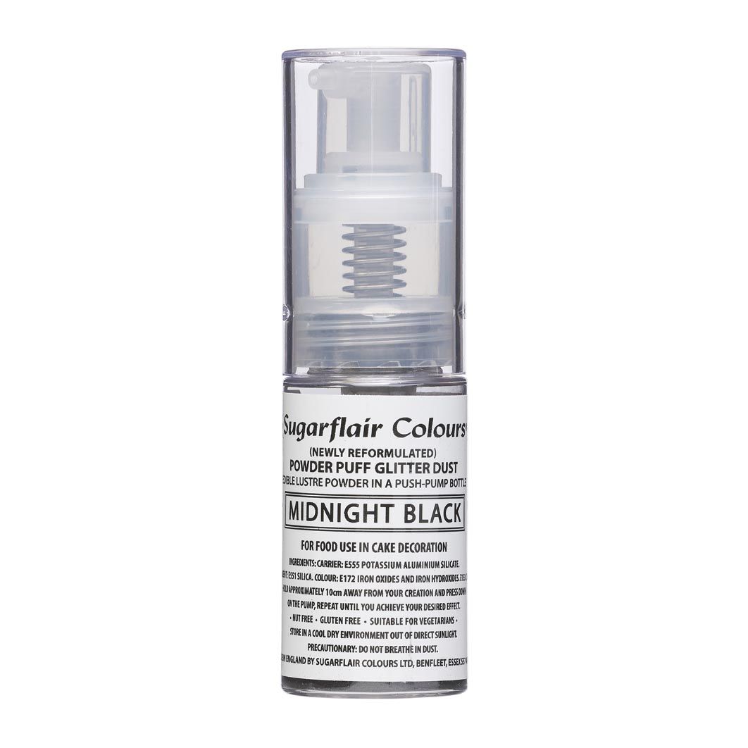 Sugarflair Pump Spray Glitter Dust -Graphite-