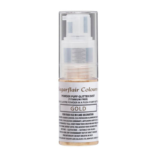 Goud Glitter Poeder Spray - Sugarflair