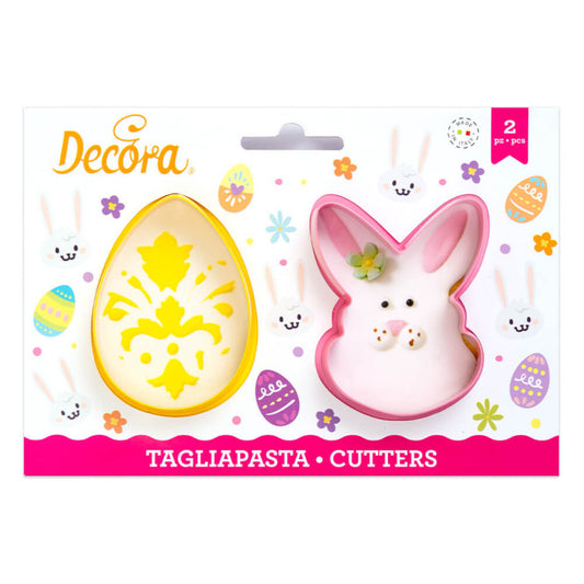 Koekjes uitstekers - Ei en Konijnenkopje - Decora
