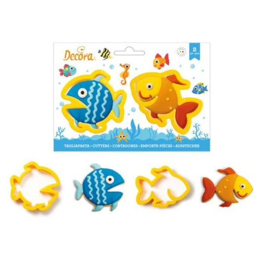 Decora Koekjes Uitsteker Set Vissen / 2 stuks