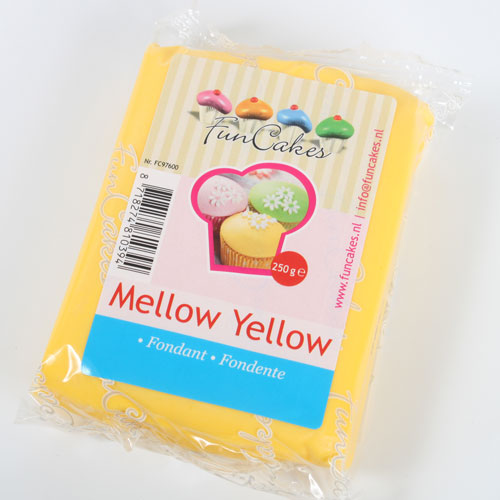 Rolfondant geel - Mellow Yellow - 250gr
