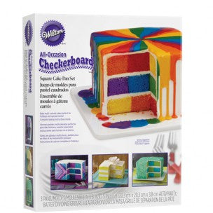 Checkerboard Square Cake Set