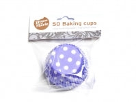 Baking cups Polkadot blauw pk/50