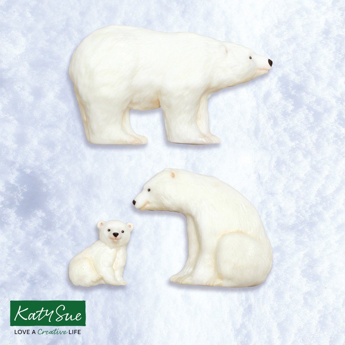 Katysue mold-polar bear family