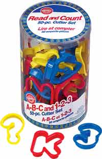 A-B-C- and 1-2-3 Cutter set/50