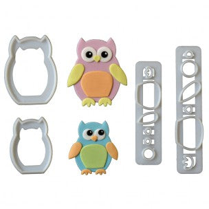 Mummy & Baby Owl cutter set/4