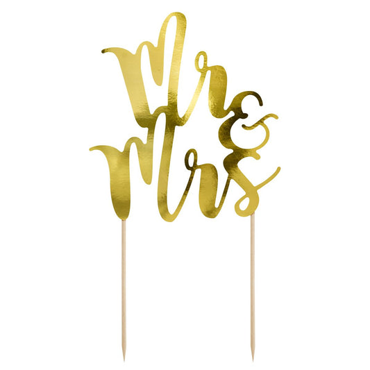 partydeco cake topper  mr & mrs-goud