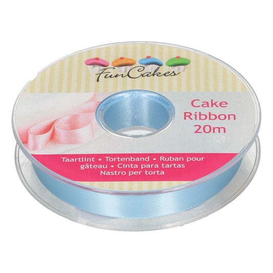 Funcakes -Baby blauw lint- 15MMX20M