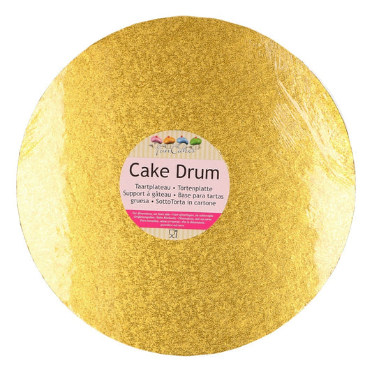 Cake Drum Rond 25cm  Goud
