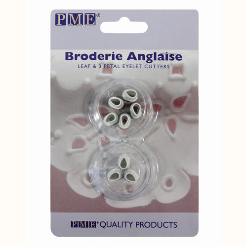 Broderie Anglaise Three Petal & Fern Leaf Cutt