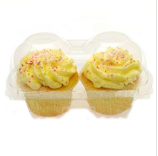 Doos voor 2 cupcakes - transparant