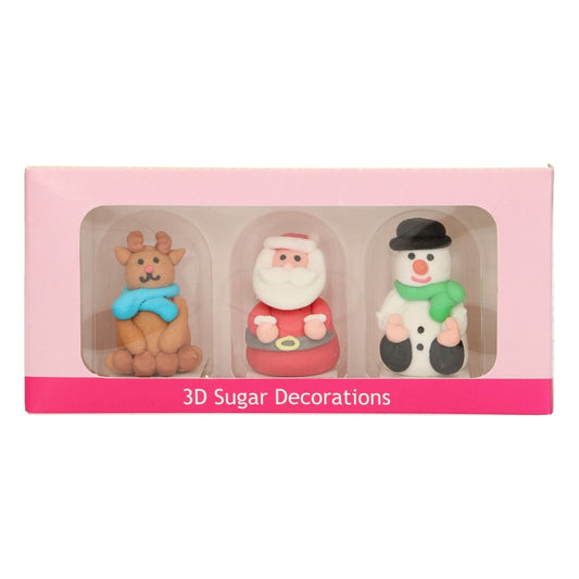 Funcakes suiker kerstfiguren set/3